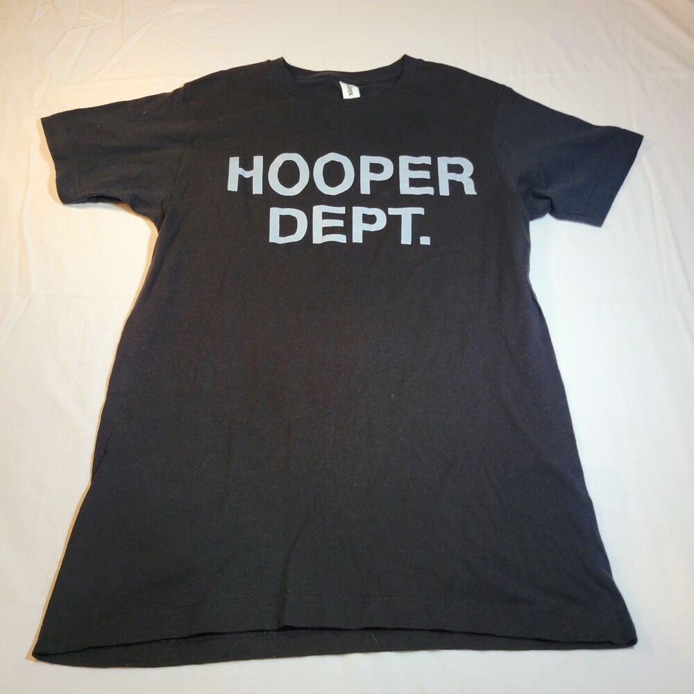 Tultex 202 S Hooper Dept Graphic Tee Unisex Black Cotton Short Sleeve Tee Casual